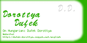dorottya dufek business card